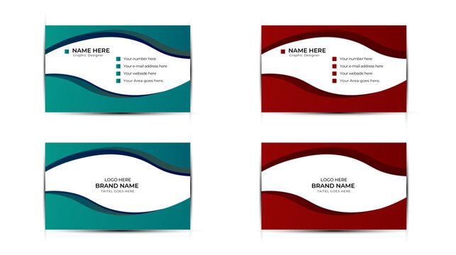 Mordern buisness card design. 2 Sided design. Buisness card templt