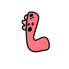 Alphabeth and number cute Vector Illustration