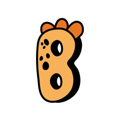 Alphabeth and number cute Vector Illustration