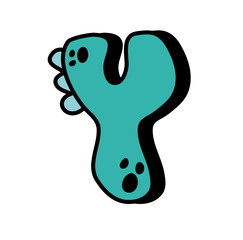 Alphabeth and number cute Vector Illustration