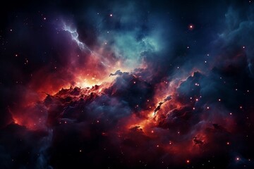 Fototapeta na wymiar Captivating Space Nebula and Galaxy. Generative AI
