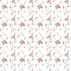 Seamless Floral Pattern Watercolor