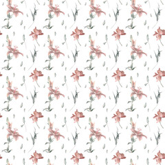 Seamless Floral Pattern Watercolor