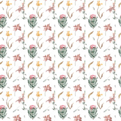 Seamless Floral Pattern Watercolor
