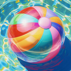 Fototapeta premium Inflatable Colorful Beach Ball