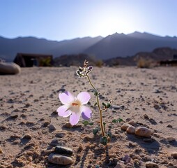 Fototapeta na wymiar flower in the sand