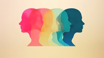 Concept of social diversity, showcasing the vibrant interplay of different cultures, ethnicities, and backgrounds, promoting inclusivity and harmony within a diverse society. Generative AI