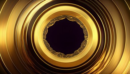 create a hyper realistic photo of a golden circle ,AI generated