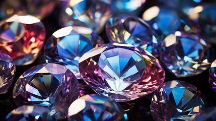 宝石のような質感、美しい光、　Generative AI
