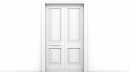 Door with white background. Generative AI.