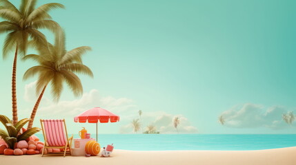 Obraz premium travel and holiday, summer card, social media banner