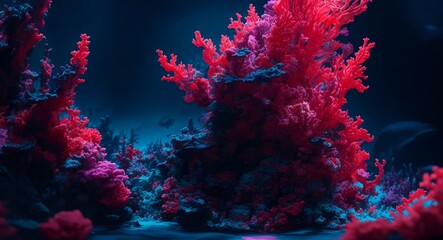 Fototapeta na wymiar A Serene Hollow Red Sea Coral Reef
