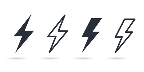 Lightning icon vector. Electric sign and symbol. Power icon vector. Energy sign and symbol