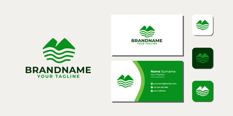 Farm Food with Sun Logo Bundle With Business Card And Icon vector