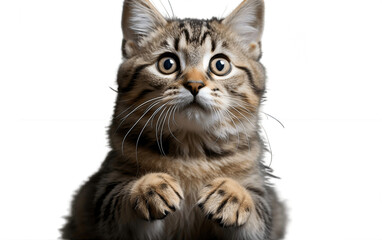 Cat on Transparent Background. Generative AI