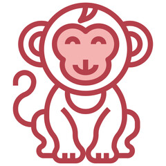 MONKEY line icon,linear,outline,graphic,illustration