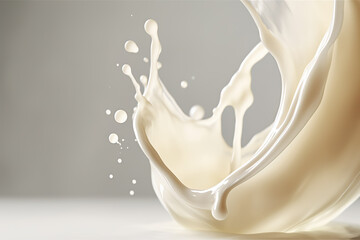 Milk splashing on clean background