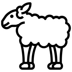 SHEEP line icon,linear,outline,graphic,illustration