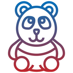 PANDA line icon,linear,outline,graphic,illustration