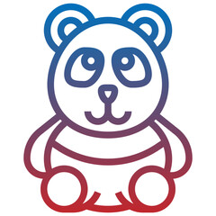 PANDA line icon,linear,outline,graphic,illustration