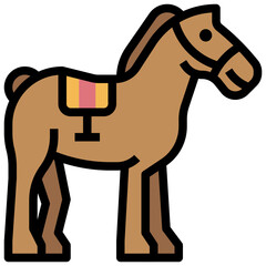 HORSE line icon,linear,outline,graphic,illustration