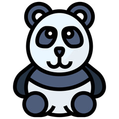 PANDA line icon,linear,outline,graphic,illustration