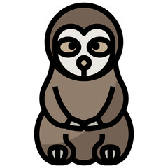 SLOTH line icon,linear,outline,graphic,illustration