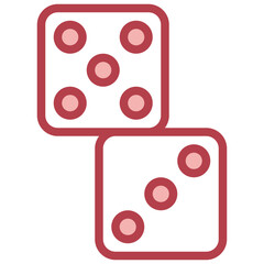 DICE line icon,linear,outline,graphic,illustration