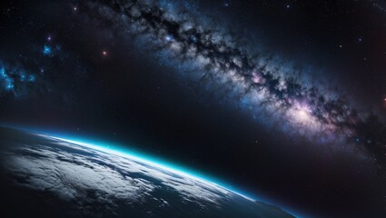 Planet Earth from space showing the beauty of space exploration