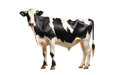 Dairy Cow on Transparent Background. Generative AI