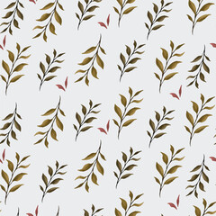 Free vector seamless pattern of watercolor leaves for textile