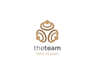 Creative team people community logo