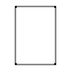 Frame border shape icon for decorative vintage doodle element for design in vector illustration