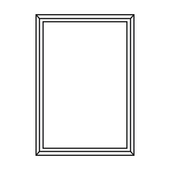 Frame border shape icon for decorative vintage doodle element for design in vector illustration