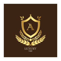 Fototapeta premium Luxury logo collection, Design for Boutique hotel, Resort, Restaurant, Fashion brand identity. luxury letter a monogram serif logo design