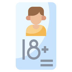 GAMBLING AGE line icon,linear,outline,graphic,illustration