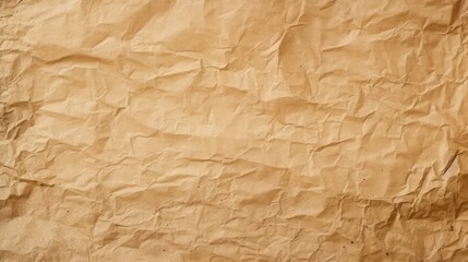 Fototapeta premium Brown Recycled Kraft Paper Crumpled Texture