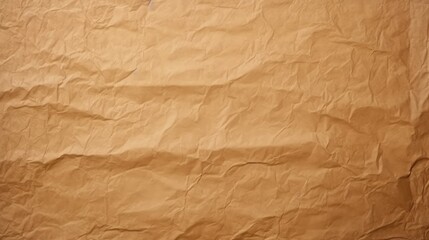 Fototapeta premium Brown Recycled Kraft Paper Crumpled Texture
