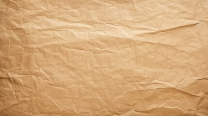 Fototapeta na wymiar Brown Recycled Kraft Paper Crumpled Texture