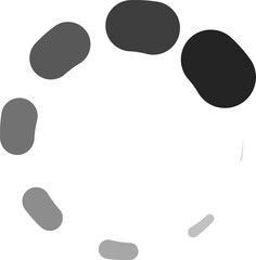 Grey loading bar circle