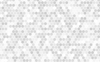 Honeycomb Grid tile random background or Hexagonal cell texture. in color white or gray or grey with difference border space.