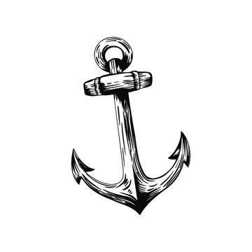 recommend clip art: hand drawn ship anchor. Vector illustration design.