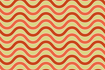 Retro colorful wavy line seamless pattern