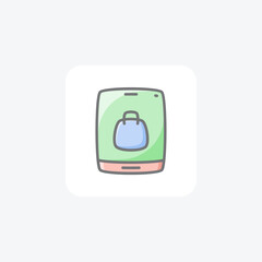 Shopping Bag Awesome Lineal Icon