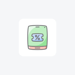 Discount Coupon Awesome Lineal Icon