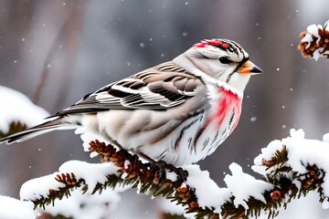 bird in the snow - Powered by Adobe