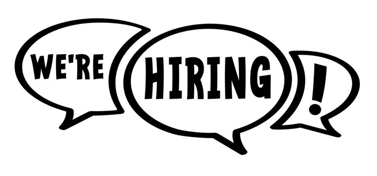 We're Hiring, Join Our Team. Swearing, dialogue, speaking icon. Profile, search job vacancy icon. Recruitment symbol. Hiring set. People symbol. Find candidate for contract. Talent worker.