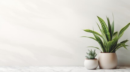 House Plant Banner with Text and Copy Space
