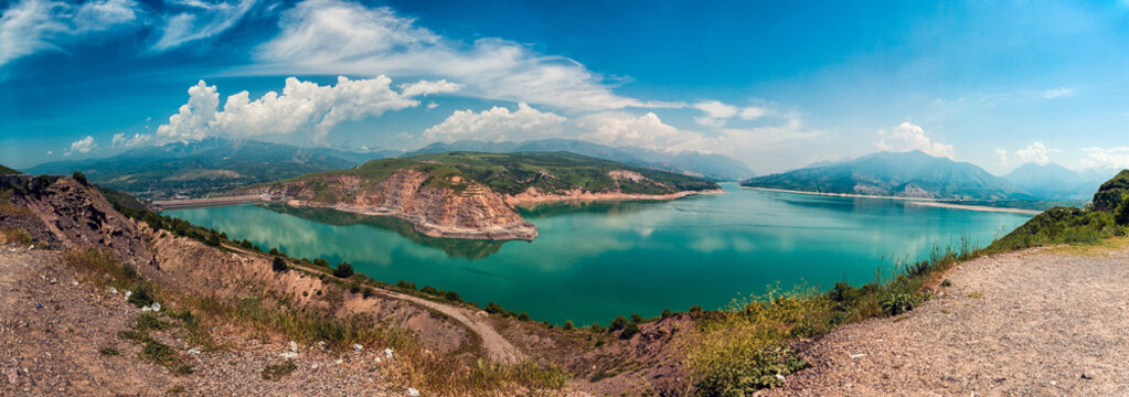 Lake Chervak in the mountains of Uzbekistan