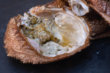 北海道産の毛蟹。贅沢な美味しい蟹味噌。